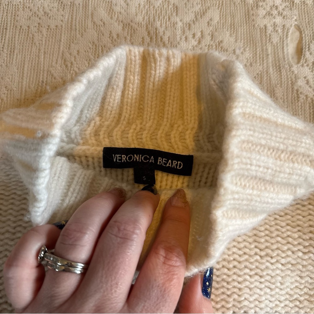 Veronica Beard Viori striped turtleneck wool sweater - Picture 4 of 12